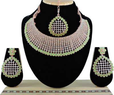 VATSALYA creation Alloy Gold-plated Green Jewellery Set(Pack of 1)