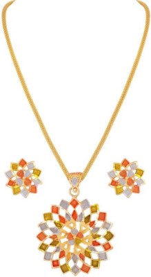 Sunrise Alloy Gold-plated Multicolor Jewellery Set(Pack of 1)