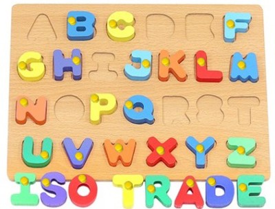 SHALAFI Learning Toy Kids Board Alphabet Puzzle Game ABC Letter Colorful Educational Toy(Beige, Multicolor)