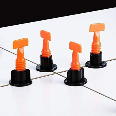 Heptik 50 pcs Reusable Tile Leveling System kit | Tile Leveller with Special Wrench 50 pcs Reusable Tile Leveling System kit | Tile Leveller with Special Wrench Non-magnetic Line Level(7.5 cm)