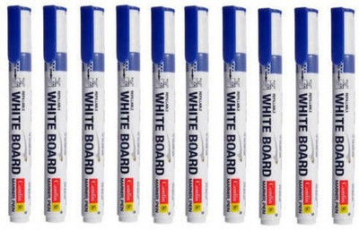 Camlin White Board Marker Pen- Blue (Pack of 10)-7270018(Set of 10, Blue)