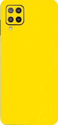 BUGGU Samsung Galaxy F12 Mobile Skin(Ultra Super Yellow Matte Skin With High Matte Finish.)