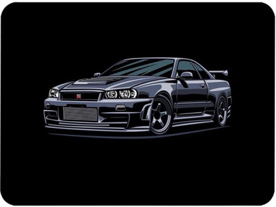 RAWAT TRADERS Nissan GTR Mouse Pad FKMP0093 Non Slip Base Mousepad(Multicolor)