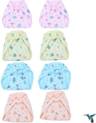 homeshoper Newborn, infant Baby Nappies, Langot Reusable Diaper (0-6 months) (pack of 8)