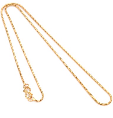 PYR Fashion Simple Daily Use 24 inch Gold Plated Alloy Chain for Boys Gold-plated Plated Brass Chain