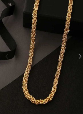 Princy Enterprise Hollo chain Gold-plated Plated Brass Chain