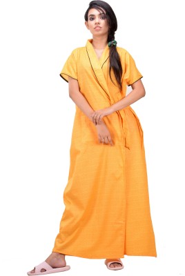 CLYMAA Women Robe(Yellow)