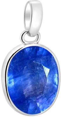 S KUMAR GEMS & JEWELS Certified Natural 8.25 Ratti Blue Sapphire Stone ( Neelam ) For Men And Women Sapphire Sterling Silver Pendant