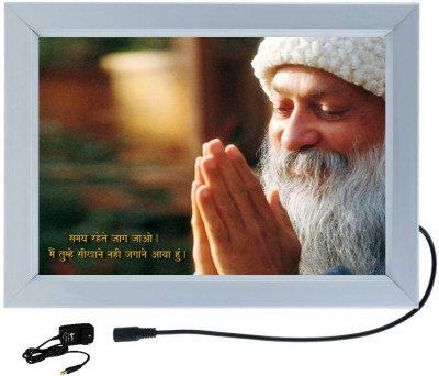 DESIGNING HUB OSHO QUOTES MODEL NO-01, 18 inch ELECTRONIC LED FRAME(Silver)