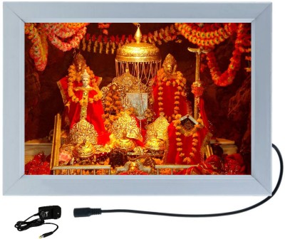 DESIGNING HUB VAISHNO MATA NO-05, 18 inch ELECTRONIC LED FRAME(Silver)