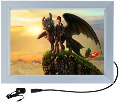 DESIGNING HUB DRAGON MODEL NO-02, 18 inch ELECTRONIC LED FRAME(Silver)