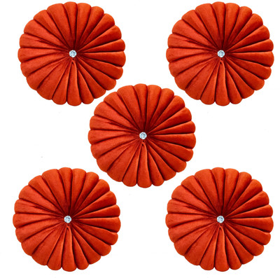 Shri Ganesh Handloom Polyester Fibre Solid Cushion Pack of 5(Brick)