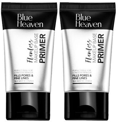 BLUE HEAVEN Flawless Makeup Base Primer-Pack Of-2 Primer  - 30 g(transparent + white)