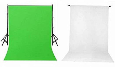 Stookin 6FTX9FT Backdrop Lekera Photo Background Green (Pack Of 2)& White Reflector