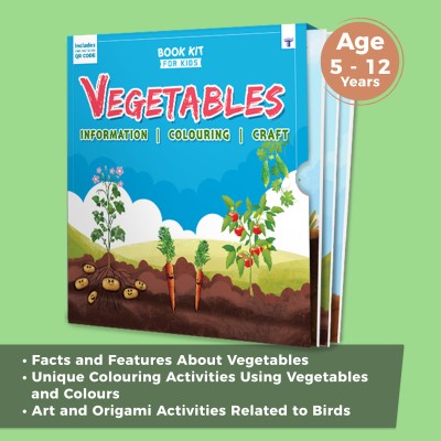Vegetable Book Kit For Crafts, Colouring And Information For Kids | First Learning Book Kit For Kids | Sticker Activity For Toddlers(Paperback, Target Publications)