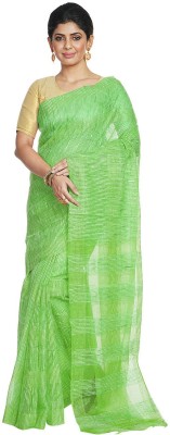 govind handloom Striped Bhagalpuri Cotton Blend, Art Silk Saree(Pink)