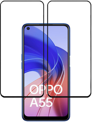 KARTRAY Edge To Edge Tempered Glass for Oppo A55, Oppo A54, Oppo A74(Pack of 2)