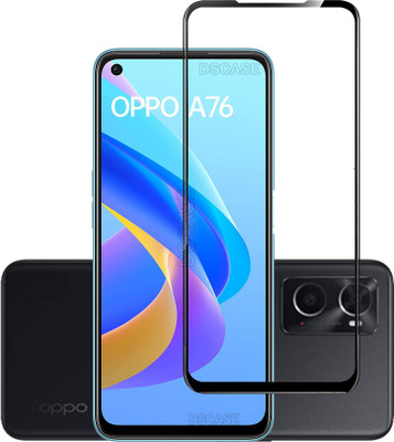 DSCASE Edge To Edge Tempered Glass for OPPO A76(Pack of 1)