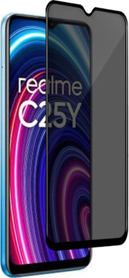 HUPSHY Edge To Edge Tempered Glass for realme C25Y(Pack of 1)