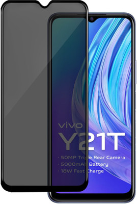 HUPSHY Edge To Edge Tempered Glass for vivo Y21T(Pack of 1)