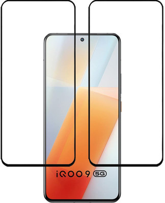 KARTRAY Edge To Edge Tempered Glass for iQOO 9 5G, iQOO 9 SE(Pack of 2)