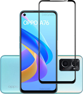 DSCASE Edge To Edge Tempered Glass for OPPO A76(Pack of 1)