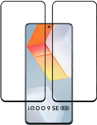 KARTRAY Edge To Edge Tempered Glass for iQOO 9 5G, iQOO 9 SE(Pack of 2)