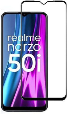 BeeVault Edge To Edge Tempered Glass for realme Narzo 50i(Pack of 1)