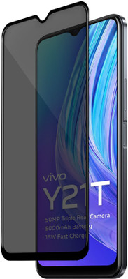 HUPSHY Edge To Edge Tempered Glass for vivo Y21T(Pack of 1)