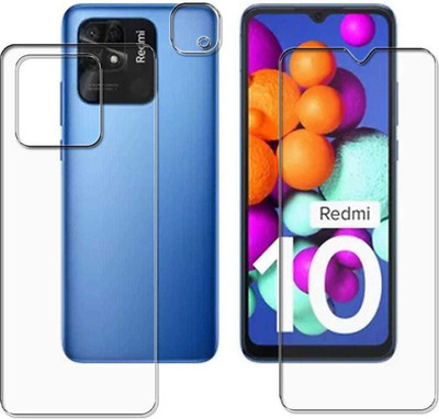 DOWRVIN Front and Back Tempered Glass for Redmi 10(Pack of 2)