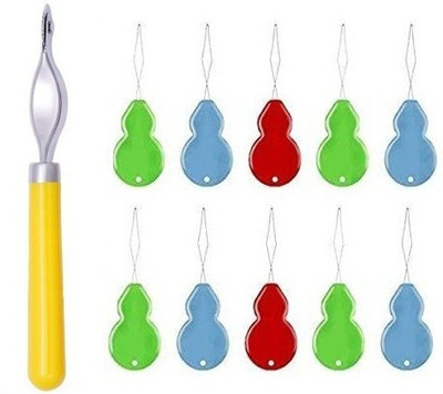 Kunfaya 1 Tracing Wheel + 10 Pc Needle Threader Picker Sewing Kit