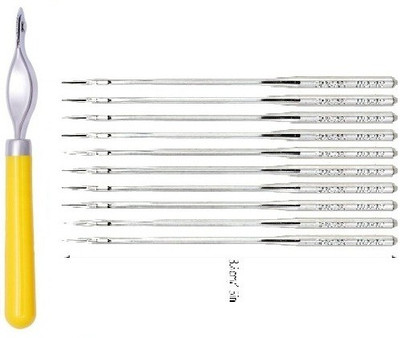 Kunfaya 1 Tracing Wheel + 20Pc Size 16 Sewing Machine Needle Sewing Kit