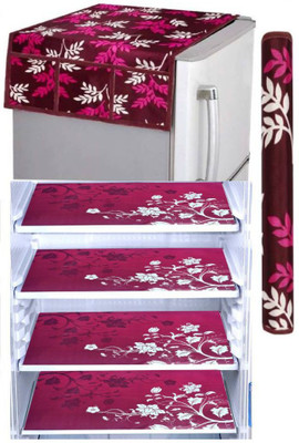 LAPHINO Refrigerator  Cover(Width: 100 cm, PINK)