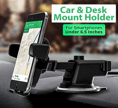 FITUP Car Mobile Holder for Dashboard, Windshield(Black)