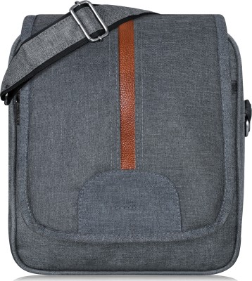 NEHA CREATION Grey Sling Bag Grey Casual Linen Textured Cross Body Sling Bag For Men SL07