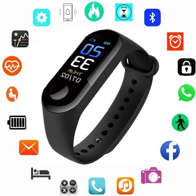 Ykarn Trades GB_M3 Ultra Advance Fitness Tracker Smartwatch Black Strap Only (Pack Of 1)(Black Strap, Size : Free)