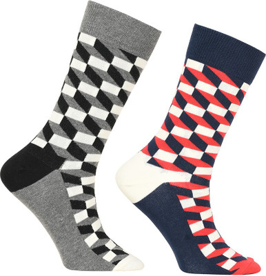 Simple Habits Unisex Printed Calf Length(Pack of 2)