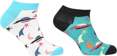 Simple Habits Unisex Printed Ankle Length(Pack of 2)