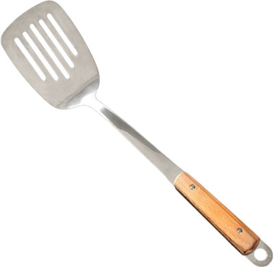 olwick Stainless Steel Slotted Turner Spatula Wooden Handle Kitchen Utensil. Slotted Spatula(Pack of 1)