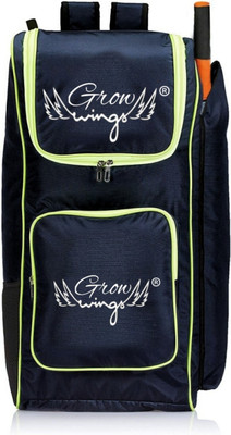 Grow wings Black Green Cricket Kit Duffel(Black, Kit Bag)