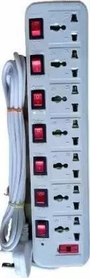SOYEN SB EX 07 Universal Socket Extension board With7 switch power LVCS 7  Socket Extension Boards(White, 3 m)
