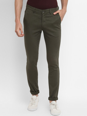 TURTLE Tapered Men Dark Green Trousers