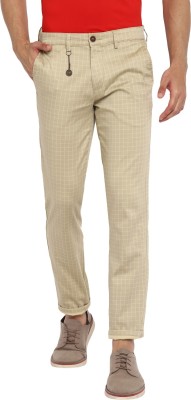 TURTLE Skinny Fit Men Khaki Trousers