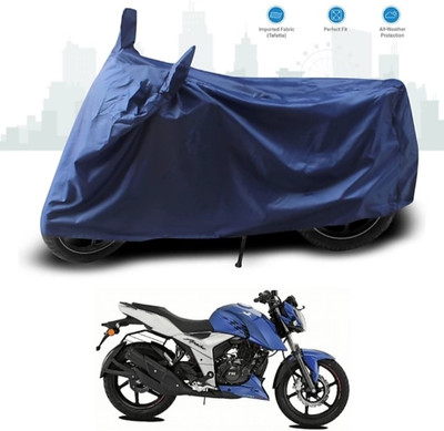 THAPA Waterproof Two Wheeler Cover for Universal For Bike, TVS(Apache RTR 200 4V, Blue)