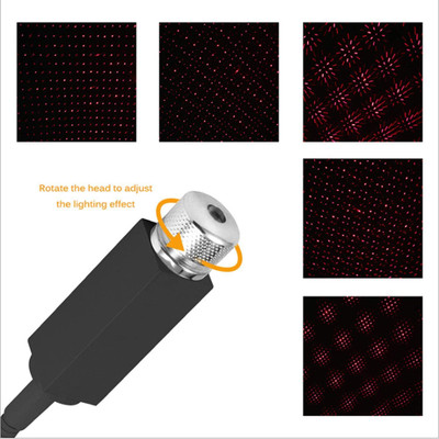 RHONNIUM Star Light USB Atmosphere Starry Sky Night Projector Lamp-H6 Flexible USB Night Lamp-X17 Led Light(Black)