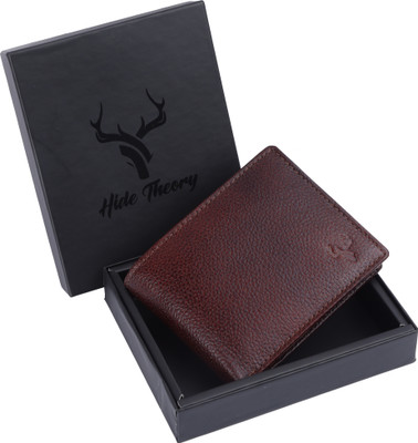 HideTheory Men Formal Brown Genuine Leather Wallet(8 Card Slots)