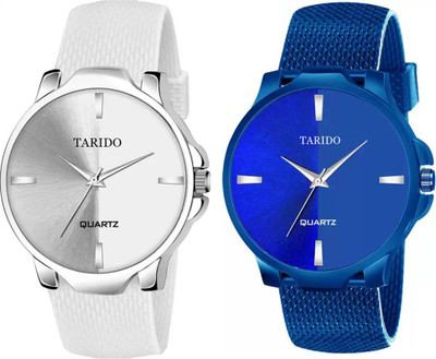 Tarido 2580 Combo Pack Of 2 New Arrival Black & Brown Analog Watch Analog Watch  - For Boys & Girls