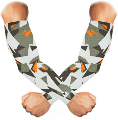 Rutcal Polyester, Nylon Arm Sleeve For Men & Women(Free, Orange)