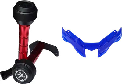 acube mart CNC Frame Slider for Yamaha R15 V4/M (BS6)- RED/black+winiglet blue Bike Crash Guard(Yamaha)