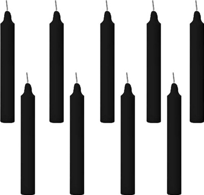 Floryn decor Black Candles for spell/Ritual/ healing /Chakras | Pack of 20 Candle Candle(Black, Pack of 20)